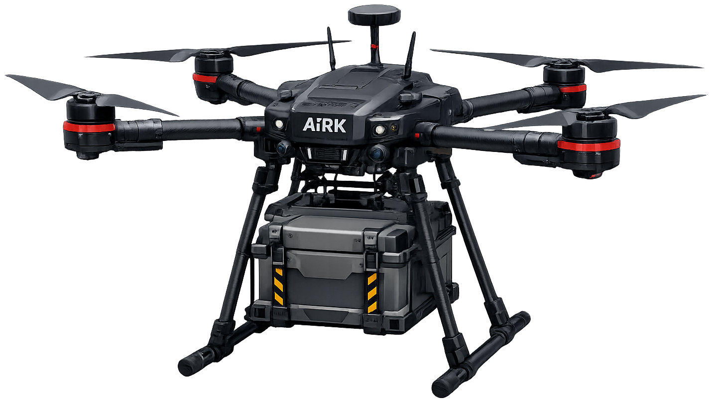AI Drone (10 kg payload) — prototype rendering