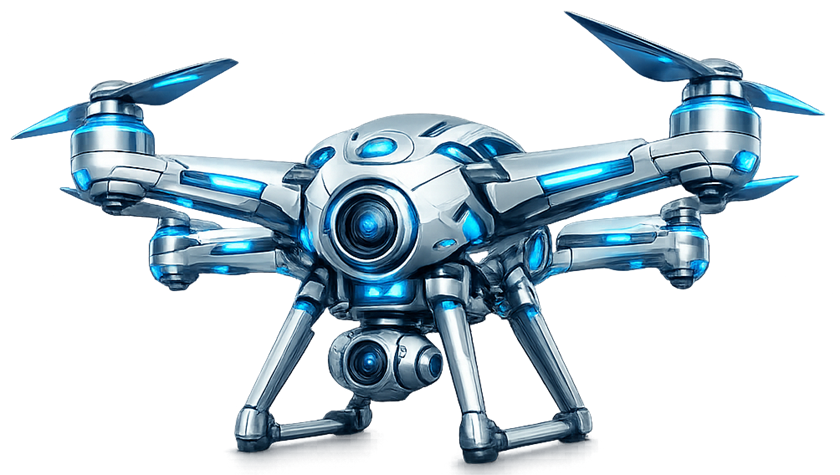Smart Monitoring Drones — Concept rendering not the final hardware platform